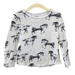 Old Navy Grey Horse Long Sleeve T Shirt 3T